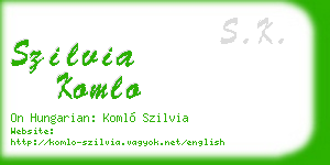 szilvia komlo business card
