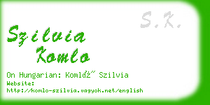 szilvia komlo business card